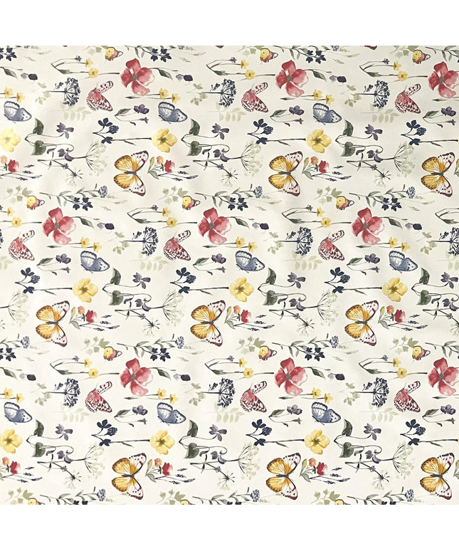 Wachstuch Rolle SONDERPOSTEN Schmetterlinge Blumen floral 01431-00 Rollenware