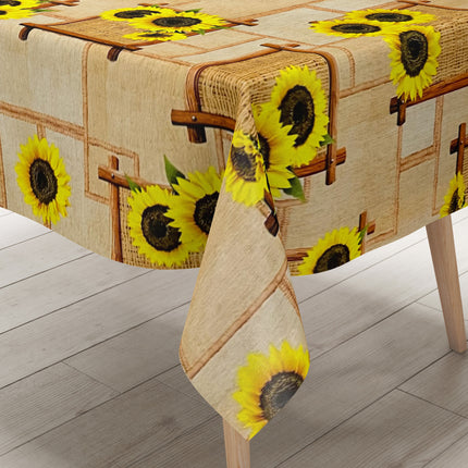 Wachstuch Tischdecke Sonnenblumen