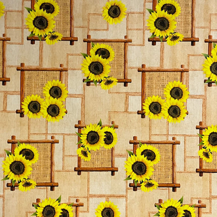 Wachstuch Tischdecke Sonnenblumen