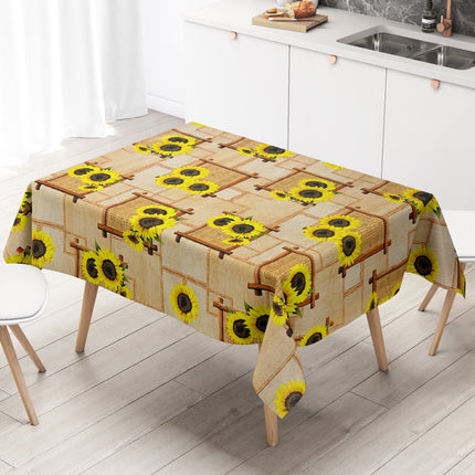 Wachstuch Tischdecke Sonnenblumen