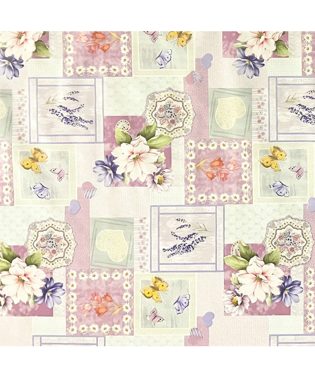 Wachstuch Rolle SONDERPOSTEN Blumen floral bunt 01447-01 Rollenware