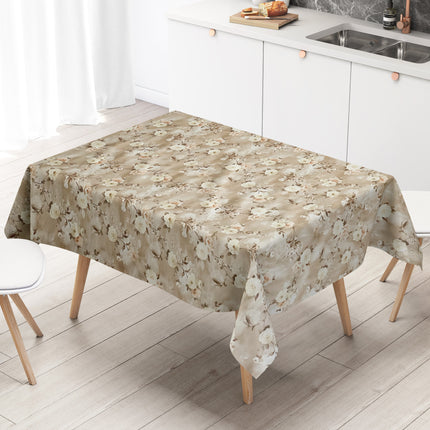 Wachstuch Tischdecke Rosen braun