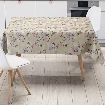 Wachstuchtischdecke beige rosen