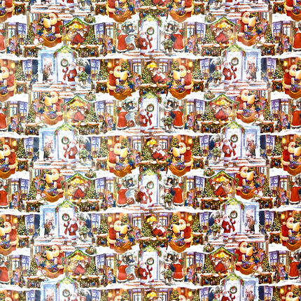 KEVKUS Wachstuch Tischdecke Weihnachten 01518-00 Weihnachtsmann Geschenke eckig rund oval