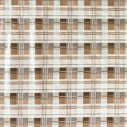 Wachstuch Tischdecke kariert braun beige
