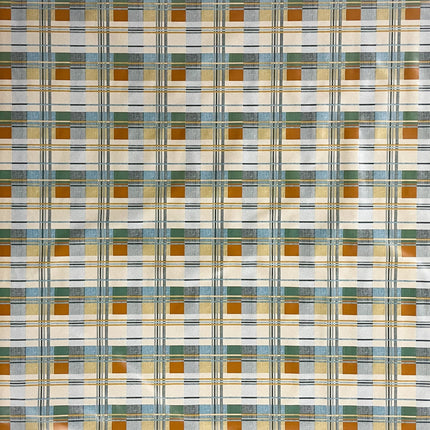 Wachstuch Tischdecke kariert blau beige grün