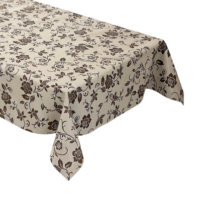 Wachstuch Tischecke beige bronze elegant barock