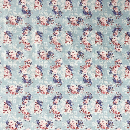 Wachstuchtischdecke Rosen hellblau