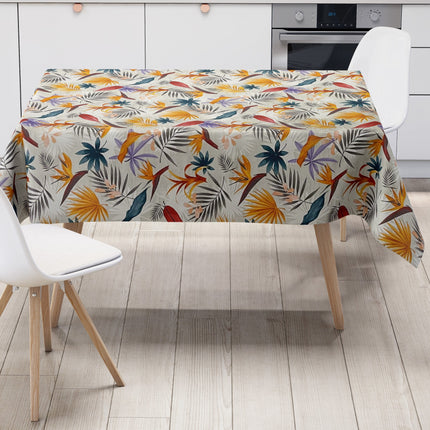 Wachstuch Tischdecke Dschungel Blumen Blätter