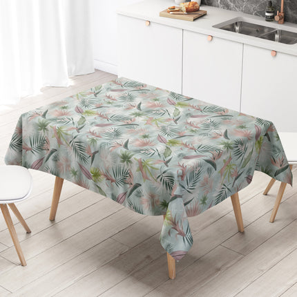 Wachstuch Tischdecke Dschungel hellblau