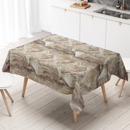 Wachstuchdecke marmoriert beige braun