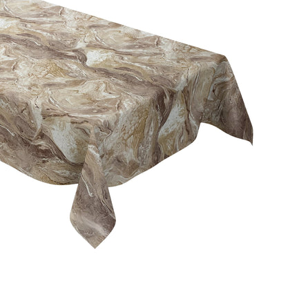 Wachstuchdecke marmoriert beige braun