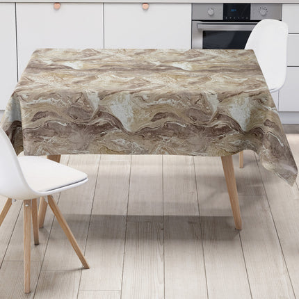Wachstuchdecke marmoriert beige braun