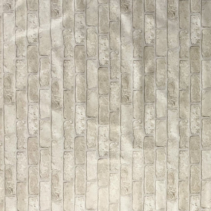 Wachstuch Tischdecke beige Steine Ziegel