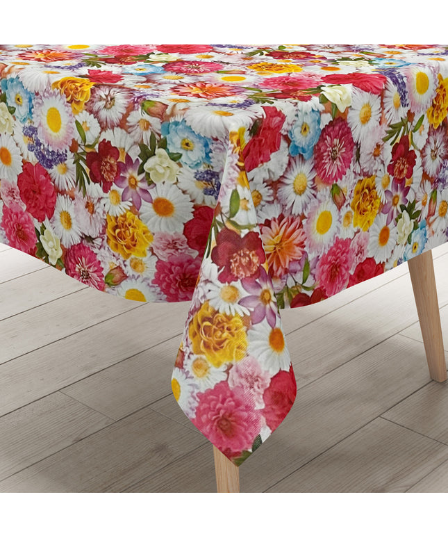 Wachstuchtischdecke Tischdecke Gebera Blumen Blüten