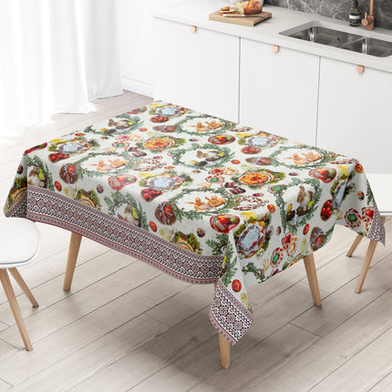 Wachstuch Rolle Meterware Rollenware 01611-01 Ostern Osterhase Ostereier Bordürenmuster