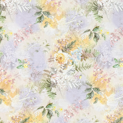 Wachstuch Tischdecke fliederfarben lüten Blumen