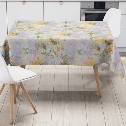 Wachstuch Tischdecke fliederfarben lüten Blumen