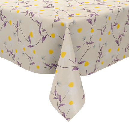 Wachstuch Tischdecke 01667-04 beige Margeriten Blumen Frühjahr eckig rund oval