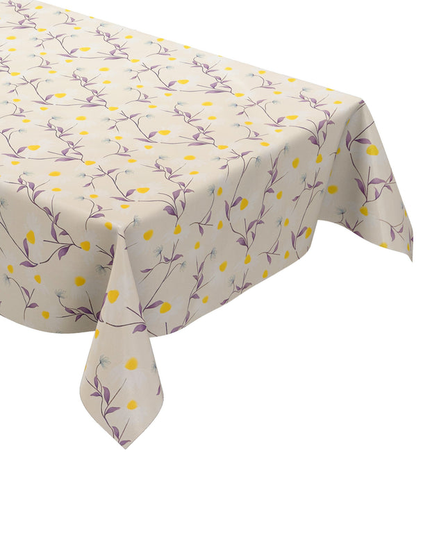 Wachstuch Tischdecke Margeriten beige