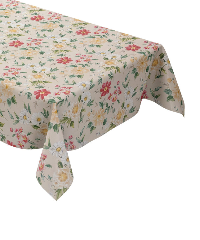 Wachstuch Tischdecke beige Rosen