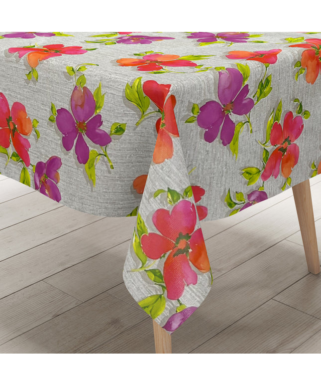 Wachstuch Tischdecke bunte Blüten
