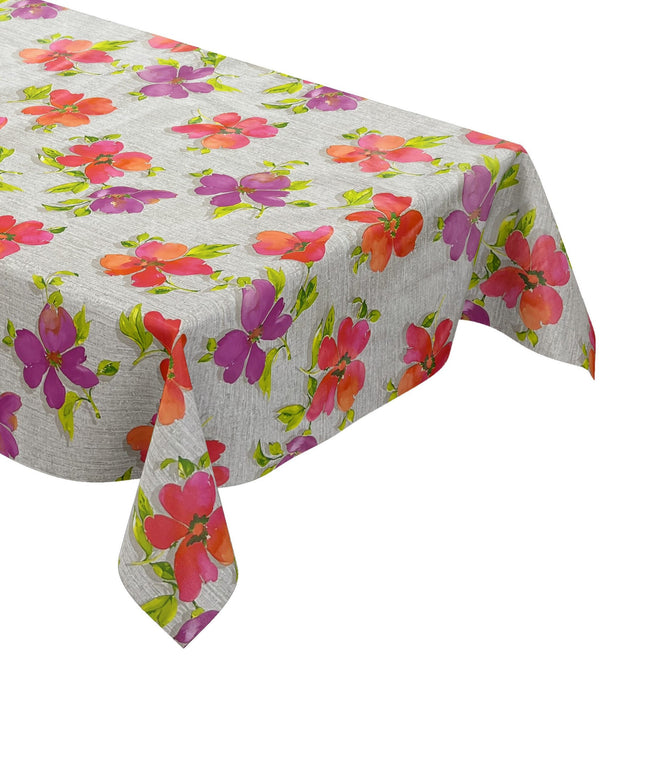 Wachstuch Tischdecke bunte Blüten
