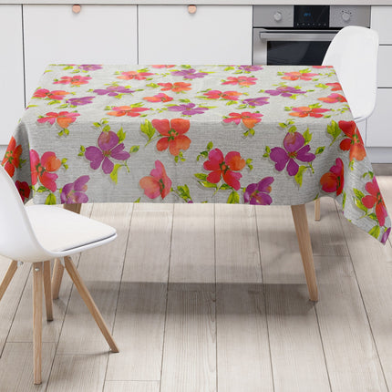Wachstuch Tischdecke bunte Blüten