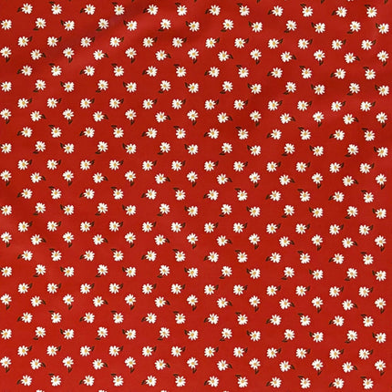 Wachstuch Tischdecke Gänseblümchen rot
