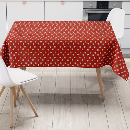 Wachstuch Tischdecke Gänseblümchen rot