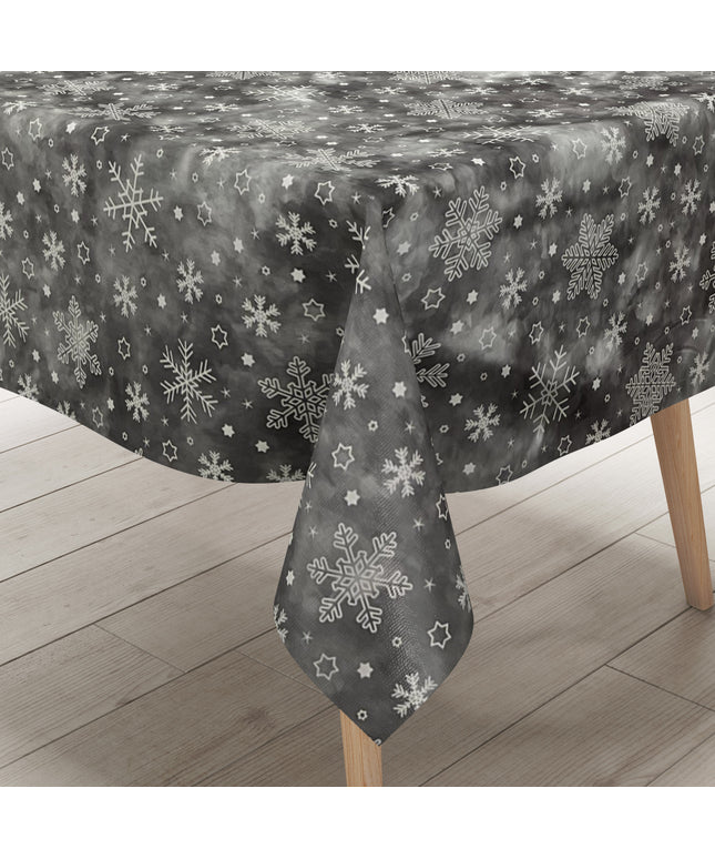 Wachstuch Tischdecke Schneeflocken