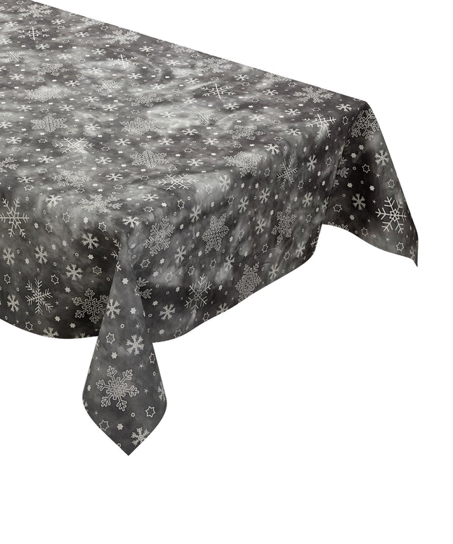 Wachstuch Tischdecke Schneeflocken