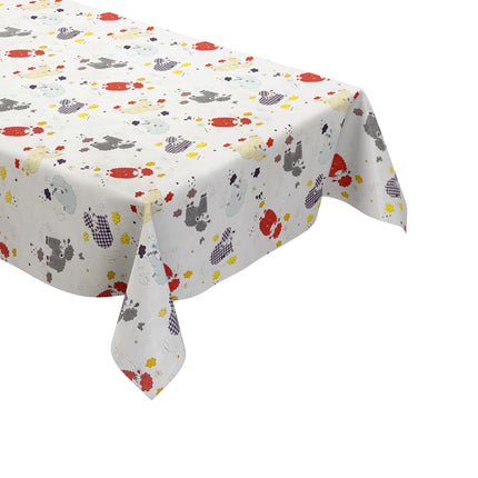 Wachstuch Tischdecke bunte Schafe