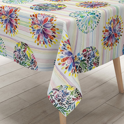 Wachstuch Tischdecke Flower Power Mandala Chakra