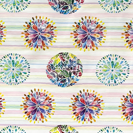 Wachstuch Tischdecke Flower Power Mandala Chakra