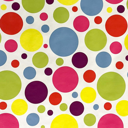 Wachstuchrolle Meterware Rollenware 06021-00 bunte Punkte Polka Dots