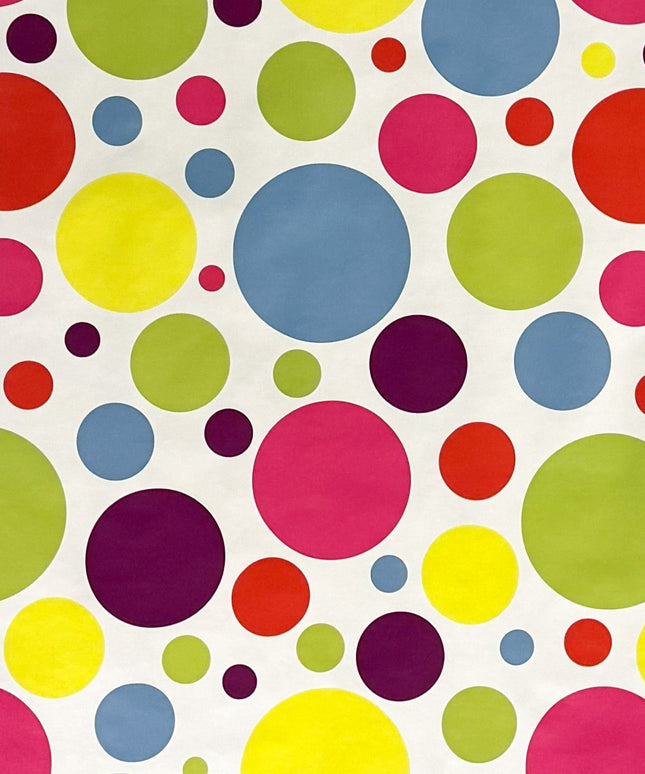 Wachstuchrolle Meterware Rollenware 06021-00 bunte Punkte Polka Dots