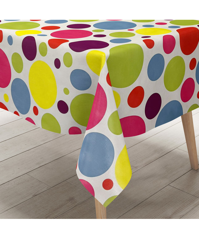 Wachstuch Tischdecke bunte Punkte