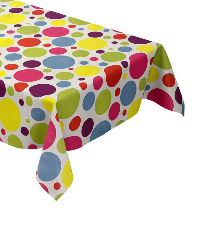 Wachstuch Tischdecke bunte Punkte