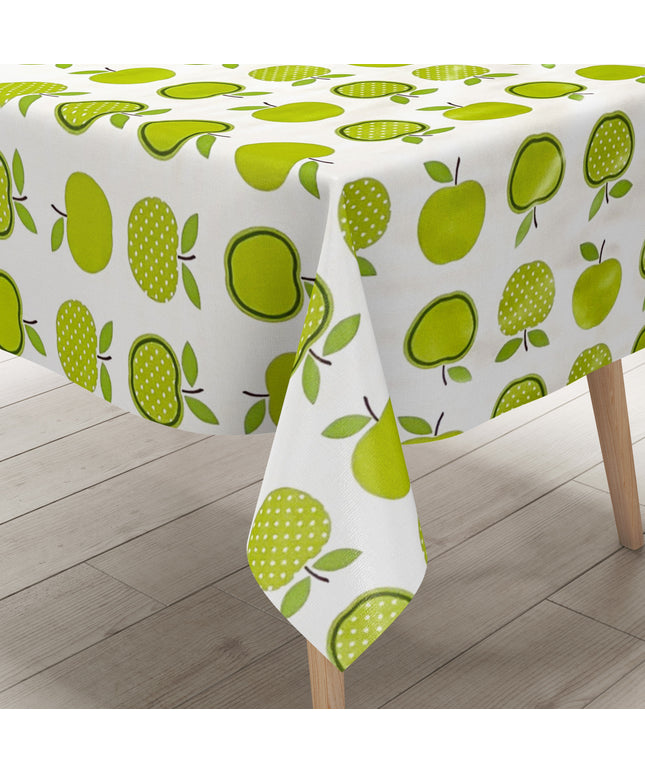 Wachstuch Tischdecke Äpfel grün