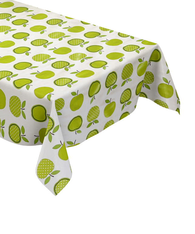 Wachstuch Tischdecke Äpfel grün