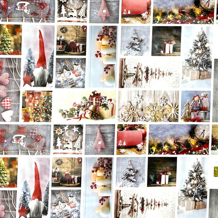 KEVKUS Wachstuch Tischdecke Weihnachten 06150-00 Wichtel Patchwork eckig rund oval
