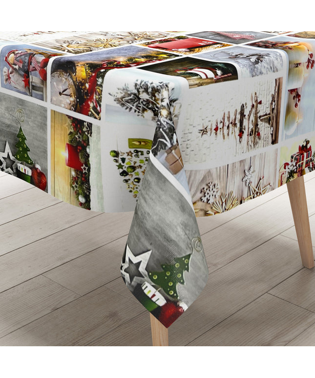 KEVKUS Wachstuch Tischdecke Weihnachten 06150-00 Wichtel Patchwork eckig rund oval