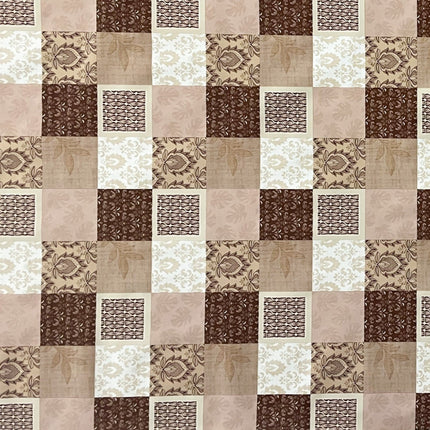 Wachstuch Rolle SONDERPOSTEN Patchwork Barock beige braun 06175-02 Rollenware