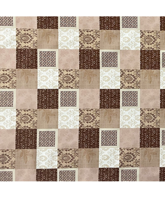 Wachstuch Rolle SONDERPOSTEN Patchwork Barock beige braun 06175-02 Rollenware