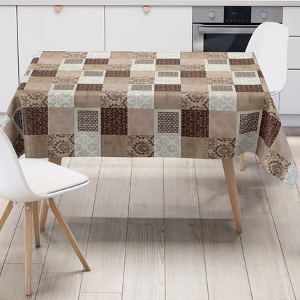 Wachstuch Rolle SONDERPOSTEN Patchwork Barock beige braun 06175-02 Rollenware