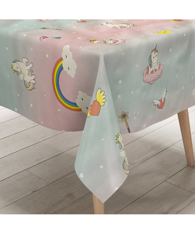 Wachstuch Tischdecke Einhorn Unicorn
