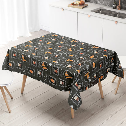 Wachstuch Tischdecke Kaffee schwarz