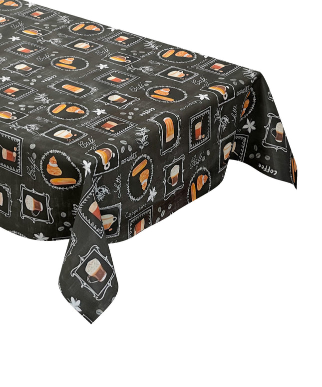 Wachstuch Tischdecke Kaffee schwarz