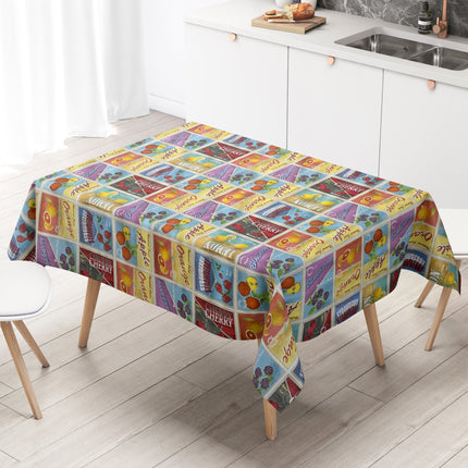 Wachstuch Tischdecke Obst Früchte retro
